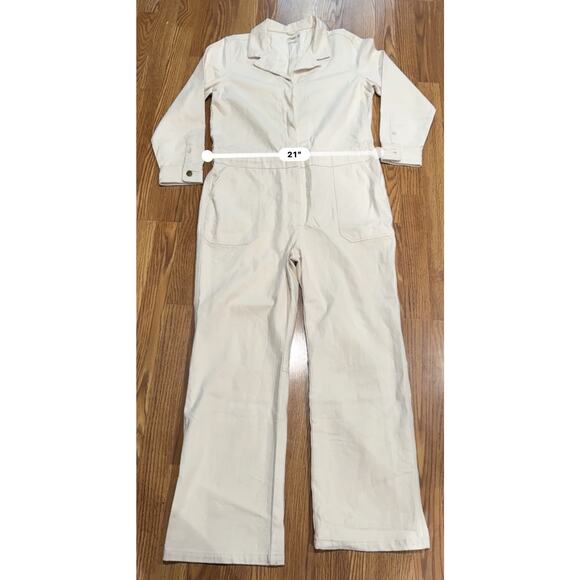 FAHERTY overland twill coverall jumpsuit in natural size XL - Picture 7 of 14